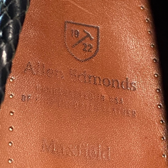 Allen Edmonds Maxfield Black Tassel Leather Loafers USA Made size 9.5 - Picture 9 of 11